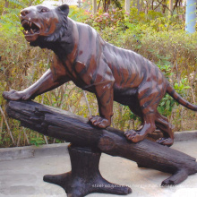 тематический парк скульптура металл ремесла бронзовый тигр статуя на продажу